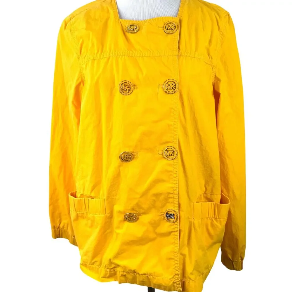 Michael Kors MK Women's Yellow Y2K Style Jacket Size Medium